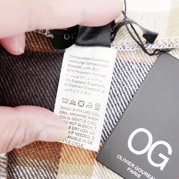 Olivier Goureau Plaid Tartan Skirt Paris NWT SZ US 12 - Picture 4 of 6